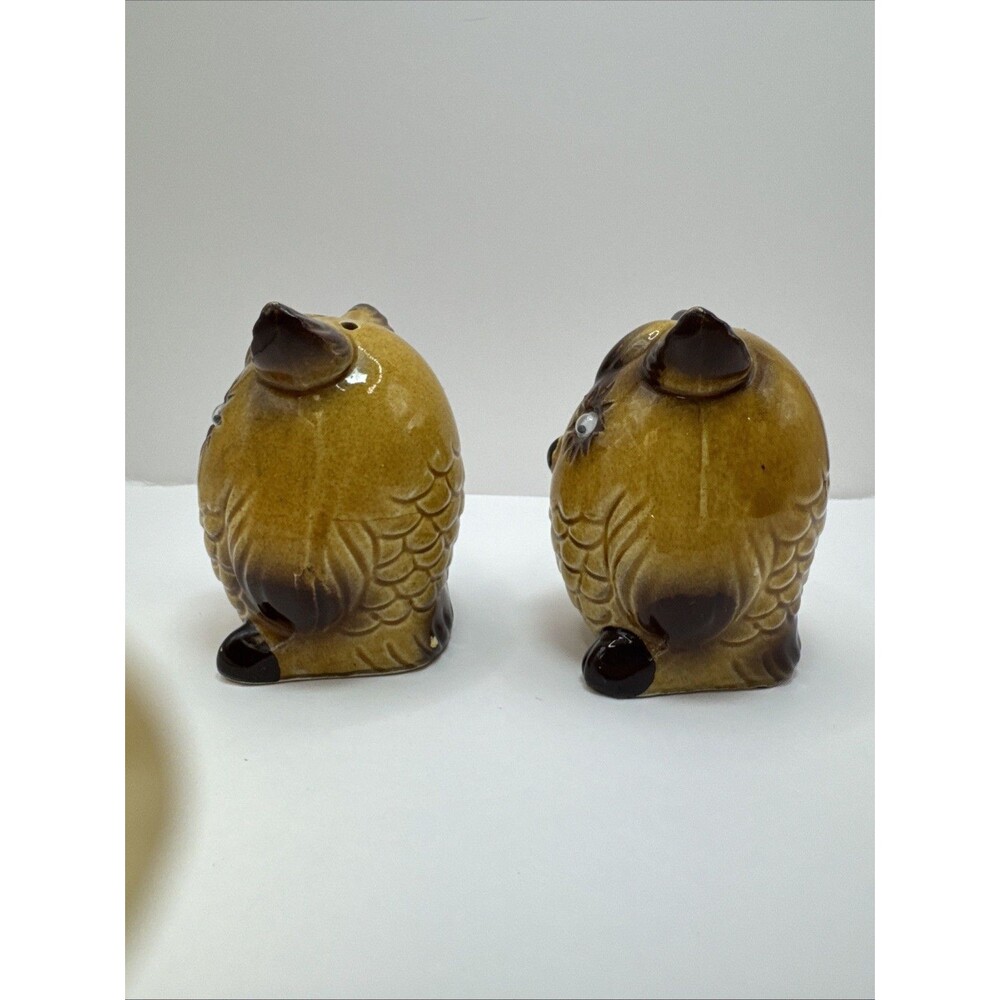 OWLS Salt & Pepper Shaker S&P VINTAGE Porcelain Ceramic Kitch Cottage Retro - Picture 5 of 6